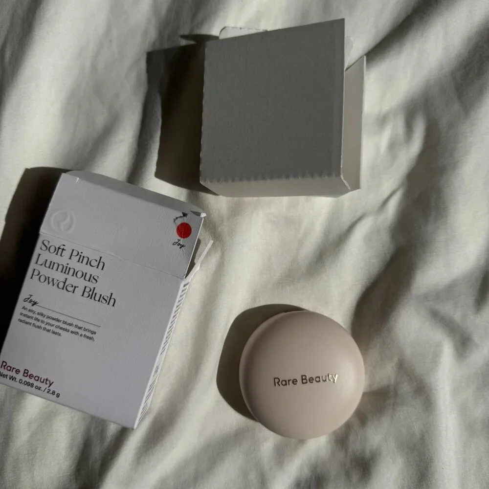 RARE Beauty Soft Pinch Luminous Powder Blush - Joy, Muted Peach Color